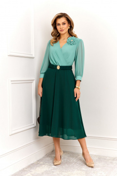 Платье AGATTI 6001-1 бирюзово-изумрудный - фото 2