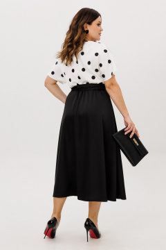 Брошь, платье ANIDEN 721-5 черно-белый - фото 5