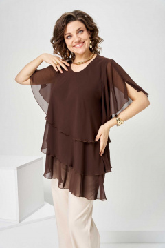 Туника Асолия 4100 коричневый - фото 1