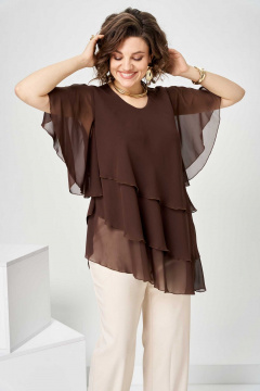 Туника Асолия 4100 коричневый - фото 5