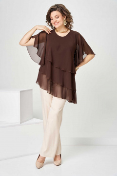 Туника Асолия 4100 коричневый - фото 3