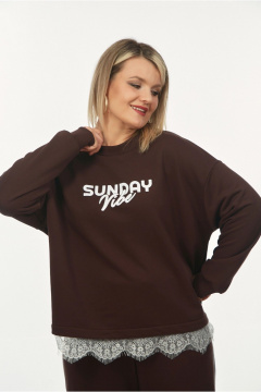 Брюки, джемпер OVERYOU М239/1 шоколадный - фото 2