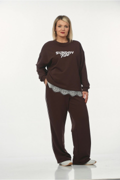 Брюки, джемпер OVERYOU М239/1 шоколадный - фото 1