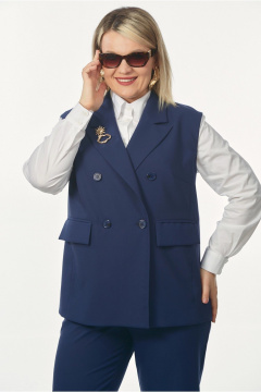 Брюки, жилет OVERYOU М241 синий - фото 4