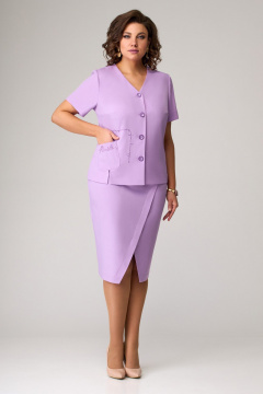 Жакет, юбка Мишель стиль 1057-2 лиловый - фото 2
