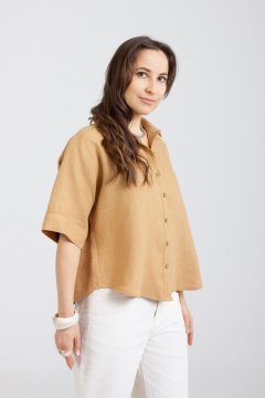 Блуза Mirolia 1285 горчица - фото 3