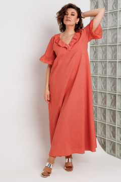 Платье BegiModa 1066 коралл - фото 2
