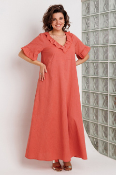 Платье BegiModa 1066 коралл - фото 1