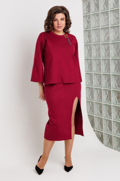 Свитшот, юбка BegiModa 3105 бордо - фото 1