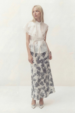 Юбка Lokka 1847 белый/серый - фото 4