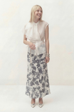 Юбка Lokka 1847 белый/серый - фото 2