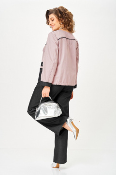 Брюки, жакет Aira Style 24231 пудра-серый - фото 3