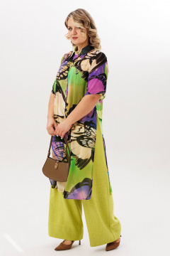 Блуза, брюки Anastasia м-1334 лайм - фото 3