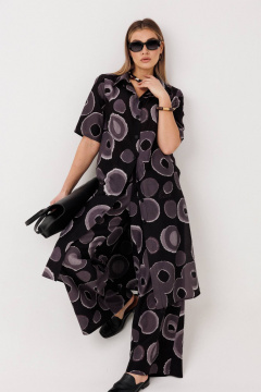 Блуза, брюки Anastasia м-1335 черный - фото 1