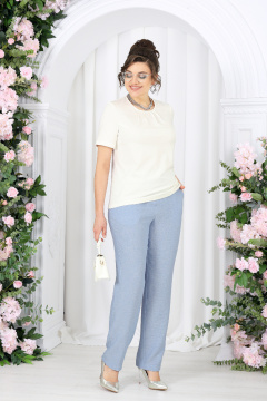 Брюки, джемпер, жакет Ninele 7463 голубой - фото 4