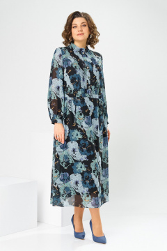 Платье Romanovich Style 1-2755 мультиколор/черный - фото 1