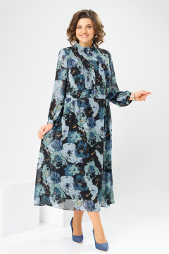 Платье Romanovich Style 1-2755 мультиколор/черный - фото 2