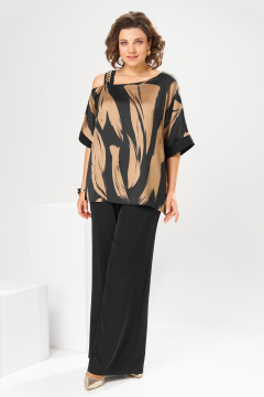 Блуза, брюки Romanovich Style 2-2884 коричневый - фото 3