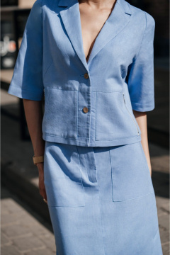 Жакет, юбка iLOKA 25ILor4 голубой - фото 5