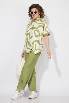 Брюки, туника Liliana 1438Л оливка - фото 4