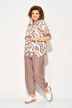 Брюки, туника Liliana 1438Л капучино - фото 1