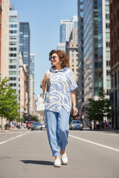 Брюки, туника Liliana 1438Л голубой - фото 5