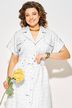 Платье Liliana 1521 молоко_горох - фото 4