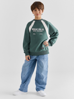Свитшот Mark Formelle 123500/25-39728П-2 темная_зелень_печать_1_сл_на_пол_1сл_на_пол - фото 1