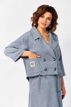 Жакет, юбка ZigzagStyle 608 серо-голубой - фото 2