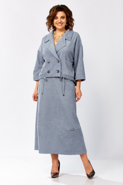 Жакет, юбка ZigzagStyle 608 серо-голубой - фото 1