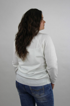 Белый свитер приталенный с высоким воротником-ластик Полесье С3433-17 7С1582-Д43 170,176 супербелый - фото 3