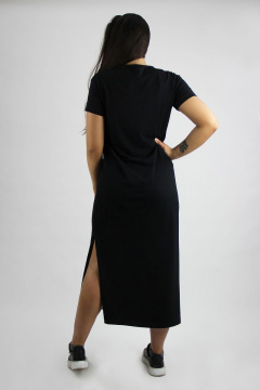 Демисезонное платье из трикотажа и хлопка с коротким рукавом Полесье С4584-19 9С0042-Д43 164 черный - фото 3