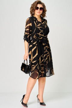 Платье EVA GRANT 7046 принт_ленты - фото 4
