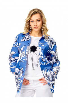 Блуза из шифона бежевого цвета для ежедневного стиля Condra 10206 - фото 1