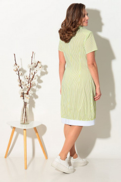 Платье-халат с накладными карманами и воротником рубашечного типа Fortuna ШЖ 342 желтый - фото 2