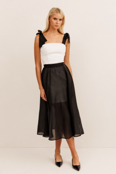 Платье KOKOdea 70017 молочный, чёрный - фото 1