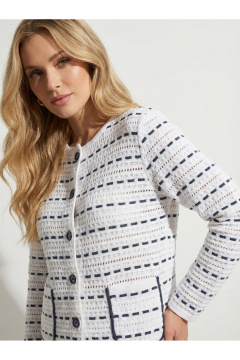 Жакет Belange 2200 бело-синий - фото 2