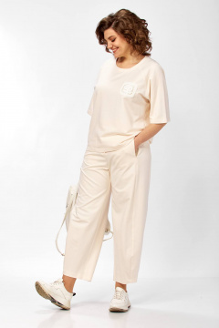 Брюки, майка Диомант 2156 сливочный - фото 3