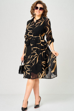 Платье EVA GRANT 7046 принт_ленты - фото 1