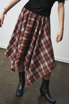 Юбка MilMil 1302 принт клетка борд - фото 2