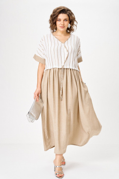 Платье Michel chic 2181 бежевый - фото 2