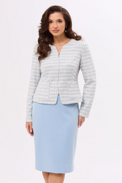 Жакет, юбка Golden Valley 6761 голубой - фото 2