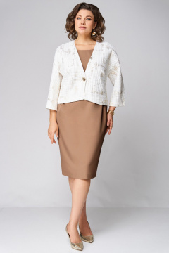 Жакет, платье Мишель стиль 1290 молочно-бежевый - фото 5