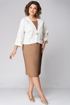 Жакет, платье Мишель стиль 1290 молочно-бежевый - фото 2