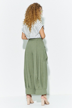 Блуза, брюки Euromoda 689 хаки/полоска - фото 3