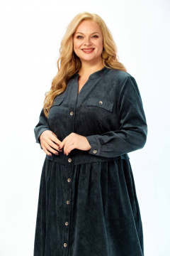 Платье СиБон 0241 темно-зеленый_штрукс - фото 4