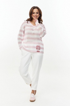 Джемпер AVE RARA 2260/1 бело-розовый - фото 4