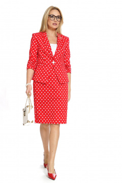 Жакет, топ, юбка Alani Collection 2533 красный - фото 2