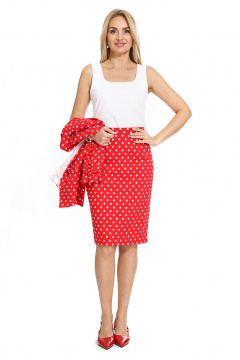 Жакет, топ, юбка Alani Collection 2533 красный - фото 4