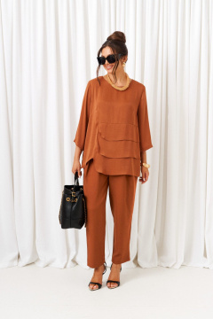 Блуза, брюки Beautiful&Free 6429 миндаль - фото 3